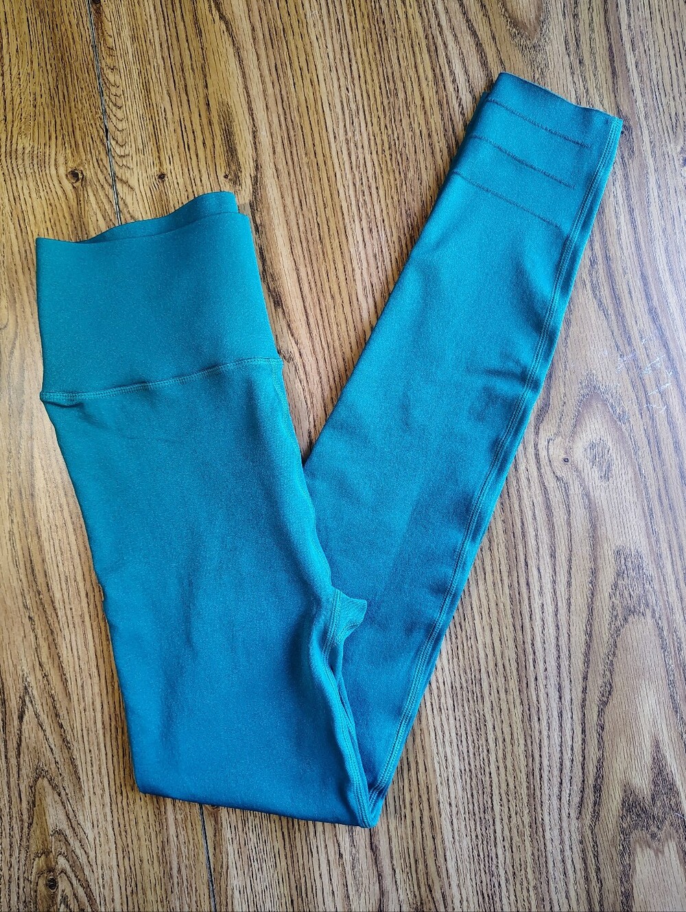 NWT Fabletics High Waisted Sculpt Knit Performance Classic Legging Green sz L. - Picture 9 of 14